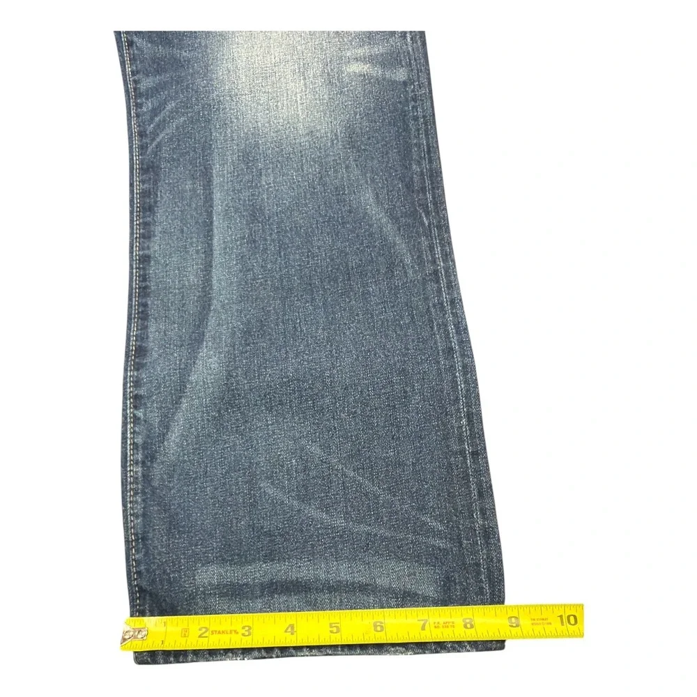 Aeropostale Mens Slim Straight Jeans 38x32 Wash Distressed Denim